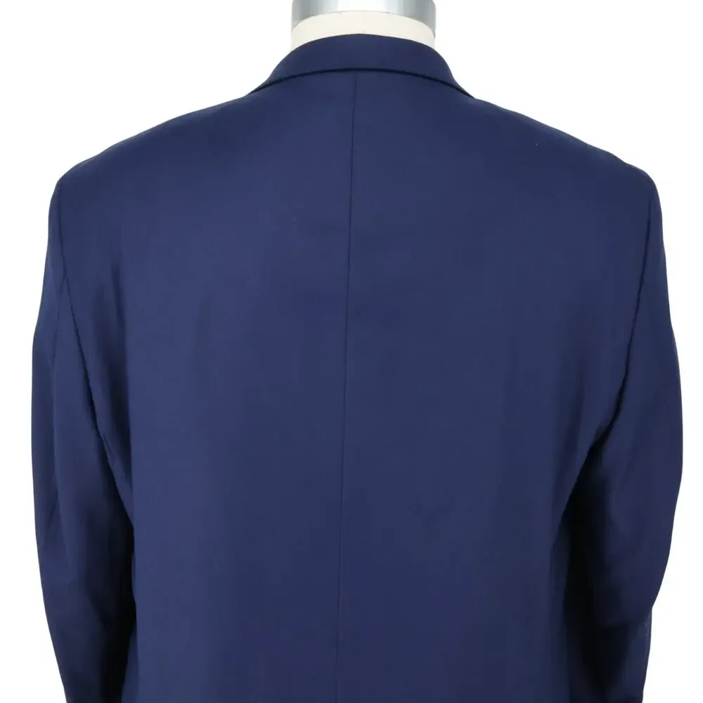 Perry Ellis Portfolio Sport Coat Mens 46R Blue Jacket Blazer Slim Fit Preppy